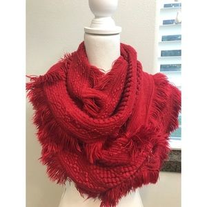 Red infinity scarf